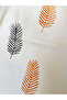 Buldan Fabric Bordered Stone Printed Leaf Pattern Runner - 4