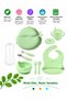 Green Color / Shark Figured Vacuum Silicone Nutrition Set and Accessories /Jsmt00137-1