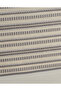 Jacquard Buldan Linen, Ribbed Runner, Console, Coffee Table Cover-Grey - 2