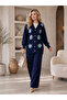 Floral Knit Set (NAVY BLUE) - 4
