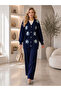 Floral Knit Set (NAVY BLUE)