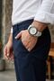 Mercek Calendar Rotating Case Silicone Men's Wristwatch White Black Silver Color Pl-7049E5X - 2