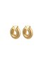 Ammonite Plump Hoop Earrings 3 Cm - 6