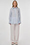 Stripe Pattern Lyocell Tunic Ice Blue - 2