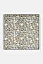 Floral Patterned Viscose Scarf Mildew Green