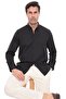 Slim Fit Long Sleeve Cotton Gift Boxed Easy Iron Men's Shirt Fs-002225 - Black