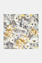 Mixed Floral Patterned Viscose Scarf Anthracite