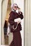 Lace-Up Front, Fold-Over Collar, Elasticated Sleeves, Lined Pants, Cupra Suit - Plum - 4