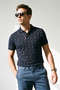 Men's 100% Cotton Breathable Fabric Sailor Regular Polo Collar Tshirt