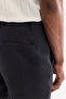 بنطلون تشينو رجالي أسود بخصر مطاطي وملمس ناعم وقصة مريحة A61Y3217 - 7