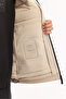 Men's Beige Hooded Functional Dual-Use Water-Repellent Windproof Regular Fit Seasonal Coat - 6