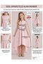 Girl's Baby Blue Color Asymmetrical Skirt Detailed Simple Stylish Satin Ball Gown Birthday party Dress - 6
