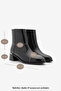 Women's Metal Heel Thick Heeled Boots Lumbi Black - 8