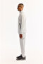 Men's Light Gray Stand Collar Zippered Bi-Stretch Technical Fabric Regular Fit Sweatshirt A52Y1335 - 3