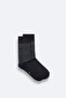Men's Black Bamboo Patterned Socks A52Y8501 - 2