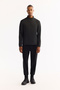 Men's Black Mock Neck Inside K Checked Ş Brushed Inside Technical Fabric Regular Fit Sweatshirt A52Y1219 - 6