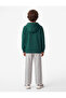 Eagle Printed Kangaroo Pocket Long Sleeve Oversize Hooded School Sweatshirt - 4