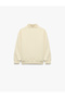Printed Zippered Long Sleeve High Neck Sweatshirt - 6