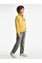 Cotton Three-Thread Ribbed Zipper Detailed Stand-Up Collar Printed Sweatshirt - 3