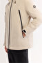 Men's Beige Hooded Functional Dual-Use Water-Repellent Windproof Regular Fit Seasonal Coat - 8