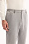 Men's Gray Side Elastic Bi-Stretch Lightly Striped Slim Fit Trousers A52Y3203 - 5