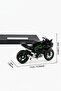 Black Kawasaki Ninja H2R Model Motorcycle with Stand, Fine Detail Decoration and Toy Motorcycle 12 cm - 7