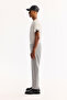 Men's Gray Relaxed Fit Trousers with Elastic Sides, Cotton-Viscose Blend A52Y3036 - 7