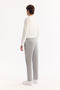 Men's Gray Side Elastic Bi-Stretch Lightly Striped Slim Fit Trousers A52Y3203 - 4