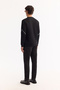 Men's Black Crew Neck Cotton Bi-Stretch Printed Regular Fit Sweatshirt A52Y1258 - 4