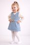 Baby Girl/Child Double-Breasted Wooden Button Detailed Belted Denim Jile Dress + Long Sleeve Badili 2-Piece Set Season - 2