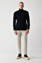Men's Navy Blue Basic Sweater E005002 - 5