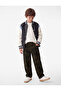 Camouflage Patterned Cotton Gabardine Baggy Trousers with Pockets