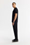 Men's Black Crew Neck Jacquard Elastane Regular Fit T-Shirt A51Y1035 - 3