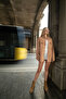 Women's Oversize Jean Shirt Beige - 3