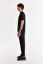 Men's Black Crew Neck Printed Bi-Stretch Interlock Regular Fit T-Shirt A51Y1006 - 3