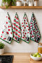 Kitchen Towel, Drying Cloth, High Quality Washable Water Absorbent Kitchen Towel Set of 4 40X60Cm