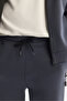 Men's Anthracite Flexible Interlock Fabric Elastic Leg Sweatpants B 003400 - 4