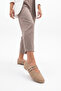 Women's Double Strap Troc Casual Ballerinas Bekosa Beige Suede - 4