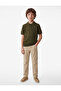 Basic Buttoned Short Sleeve Polo Collar Knitwear T-Shirt