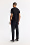 Men's Black Crew Neck Printed Bi-Stretch Interlock Regular Fit T-Shirt A51Y1162 - 4