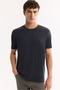 Men's Anthracite Crew Neck Bi-Stretch Soft Touch Basic Regular Fit T-Shirt B001031 - 2