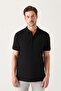 Men's Black 100% Cotton Cool Polo Collar T-Shirt E 001004