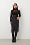 Women's Slit Midi Jean Skirt - 4