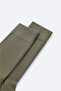 Men's Khaki Cotton Socks A42Y8522 - 3