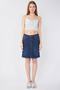 Women's Straight Skinny Jeans Skirt Navy Blue - 5