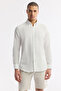 Men's White Button-Down Collar Cotton Easy-Iron Regular Fit Shirt A51Y2130 - 5