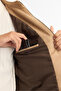 Men's Beige Suede Textured Front Zipper Thin Coat B 006002 - 4