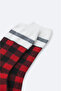Men's Black-Red Soft Touch Socks A42Y8507 - 3