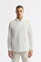 Men's White Button-Down Collar Cotton Easy-Iron Regular Fit Shirt A51Y2130