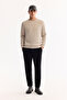 Men's Stone Crew Neck 3 Thread Raised Sweatshirt B 001033 - 5